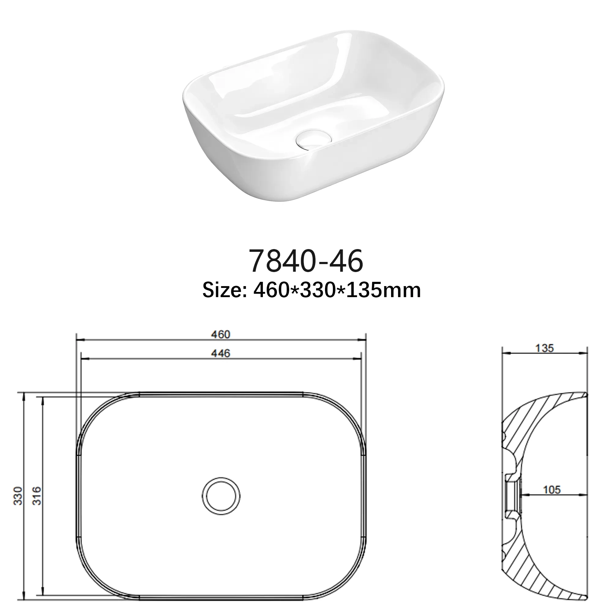 Jetman countertop basin