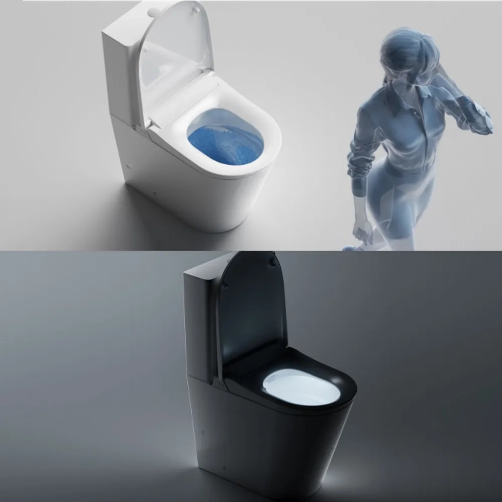 Automatic Flush When Leaving and Soft Ambient Light