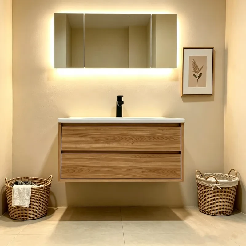 Close-up view of rounded-corner thin-edge ceramic vanity basin with self-cleaning glaze and integrated overflow