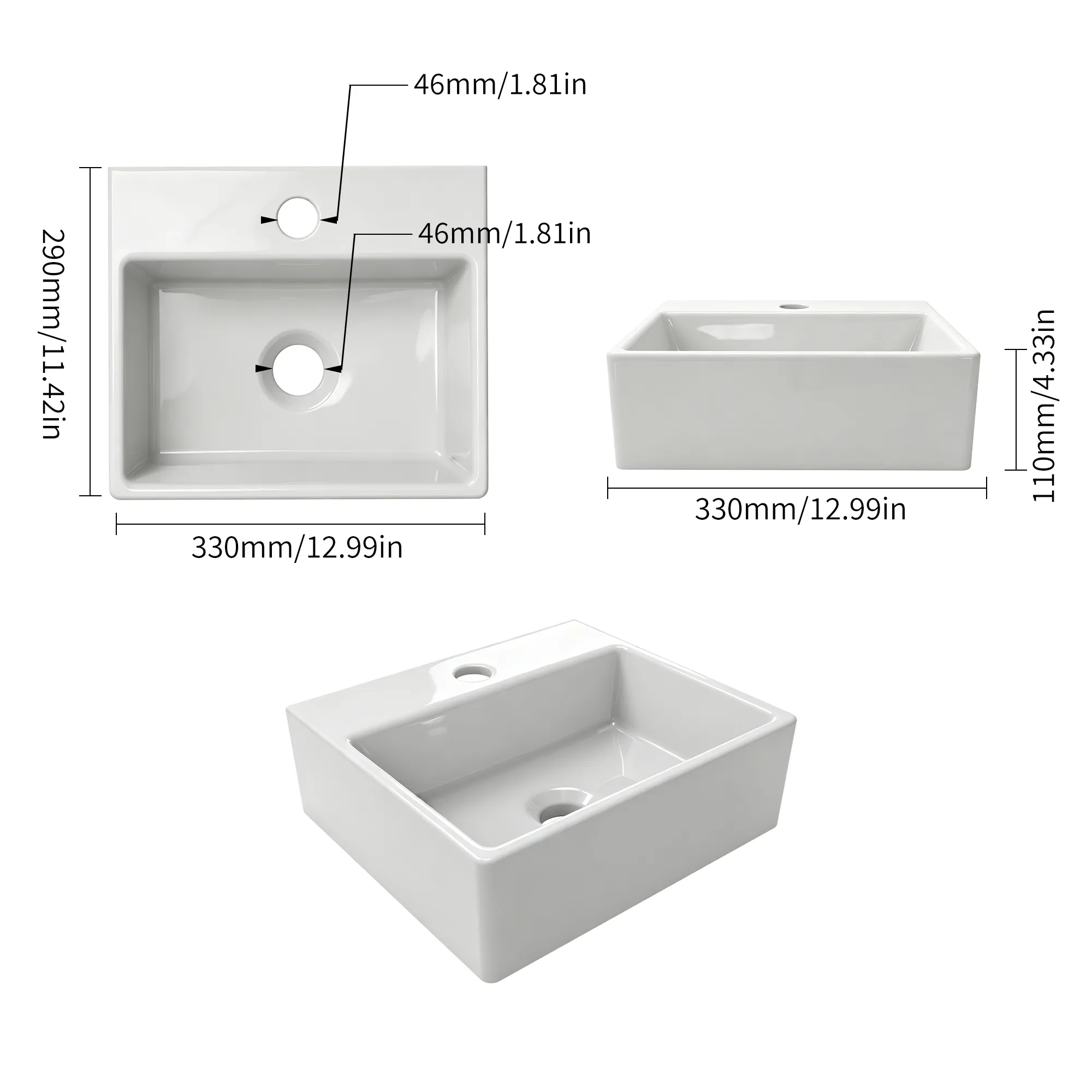 Jetman countertop basin