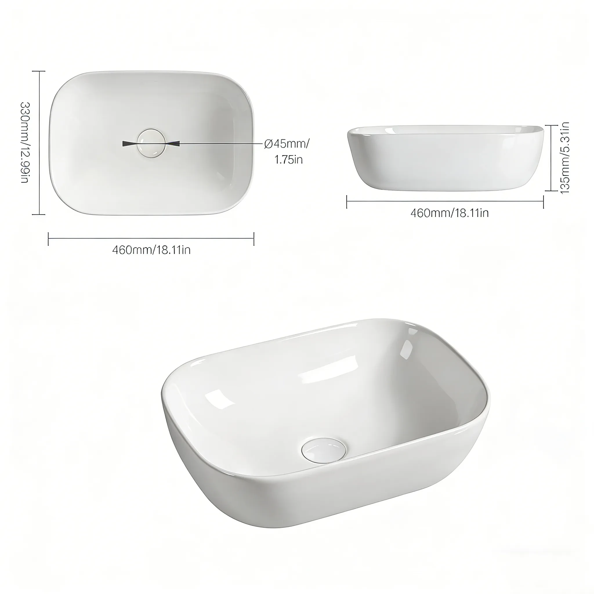 Jetman countertop basin