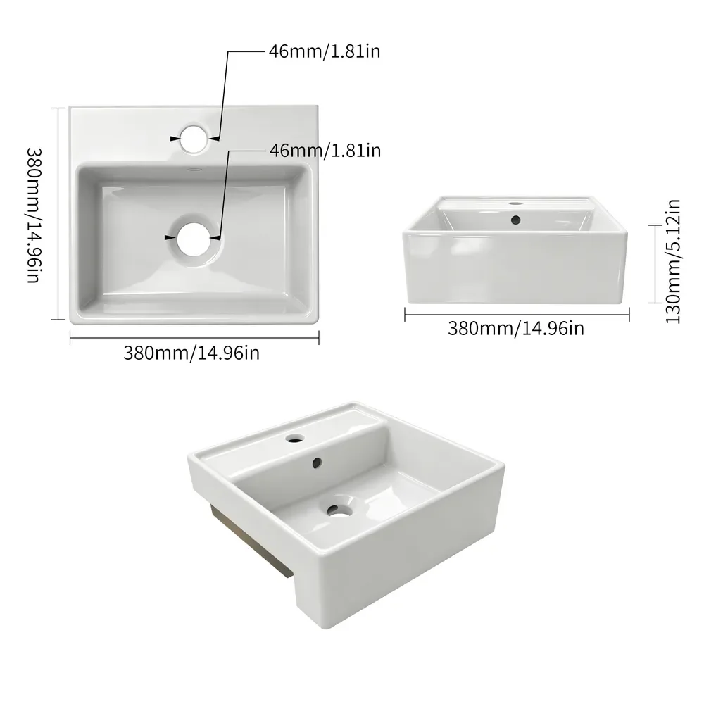 Jetman semi recessed basins