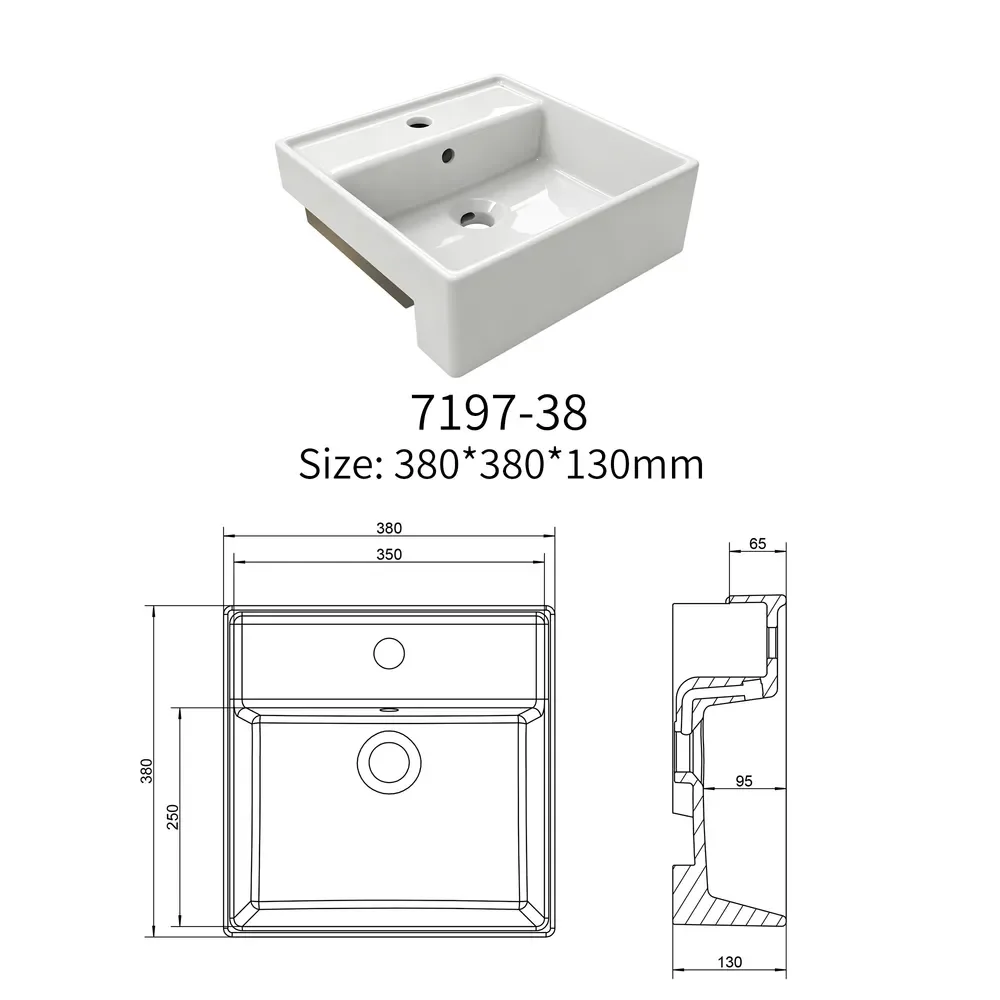 Jetman semi recessed basins